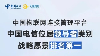 IDC发布中国物联网连接管理平台报告，中国电信位居领导者类别，领跑中国市场